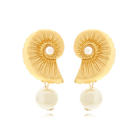 1 paire de boucles d'oreilles pendantes pour femme, série Simple Vacation Turtle, alliage de perles artificielles