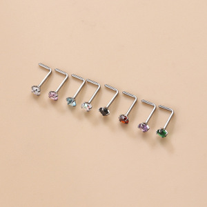 1 Piercing De Nez En Zircon Coloré Pour Femme h5 Image4