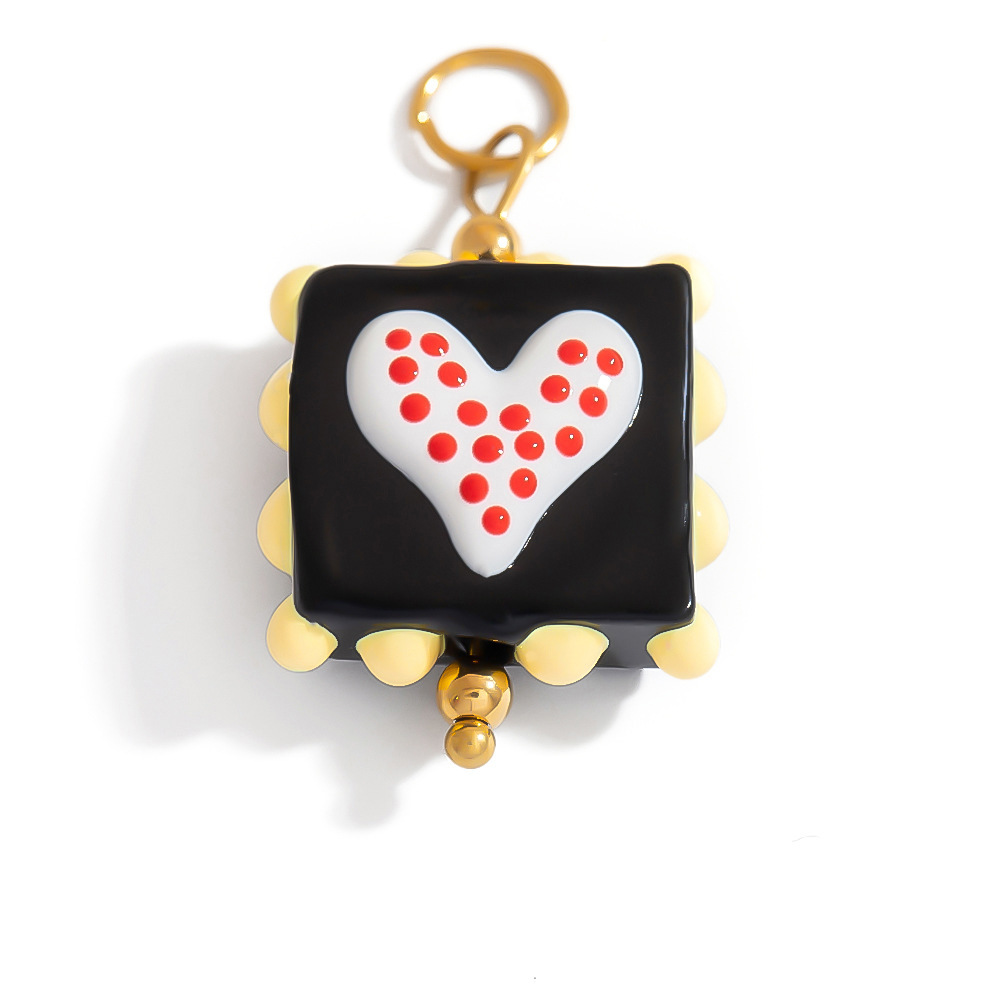 Pendentif En Acier Inoxydable Étanche En Forme De Cœur Coloré À Faire Soi-Même Image4
