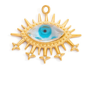 Pendentif Pour Femme En Acier Inoxydable Couleur Or, Série Simple, Motif Plante Mignonne h5 Image7
