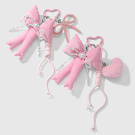 Breloques de sac pour femme en alliage, série simple, nœud papillon doux, 1 pièce