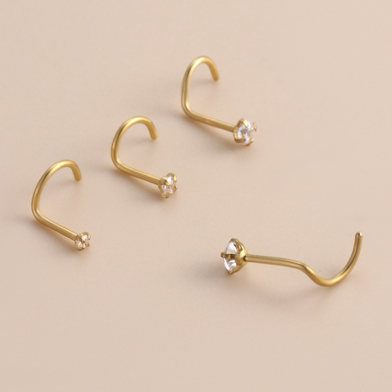 1 Pièce De Piercing De Nez Délicat En Zircon Pour Femme h5Image3