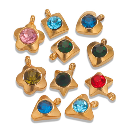 Pendentifs Pour Femmes En Acier Inoxydable, Couleur Or, En Forme De Cœur Délicat Et Éclatant