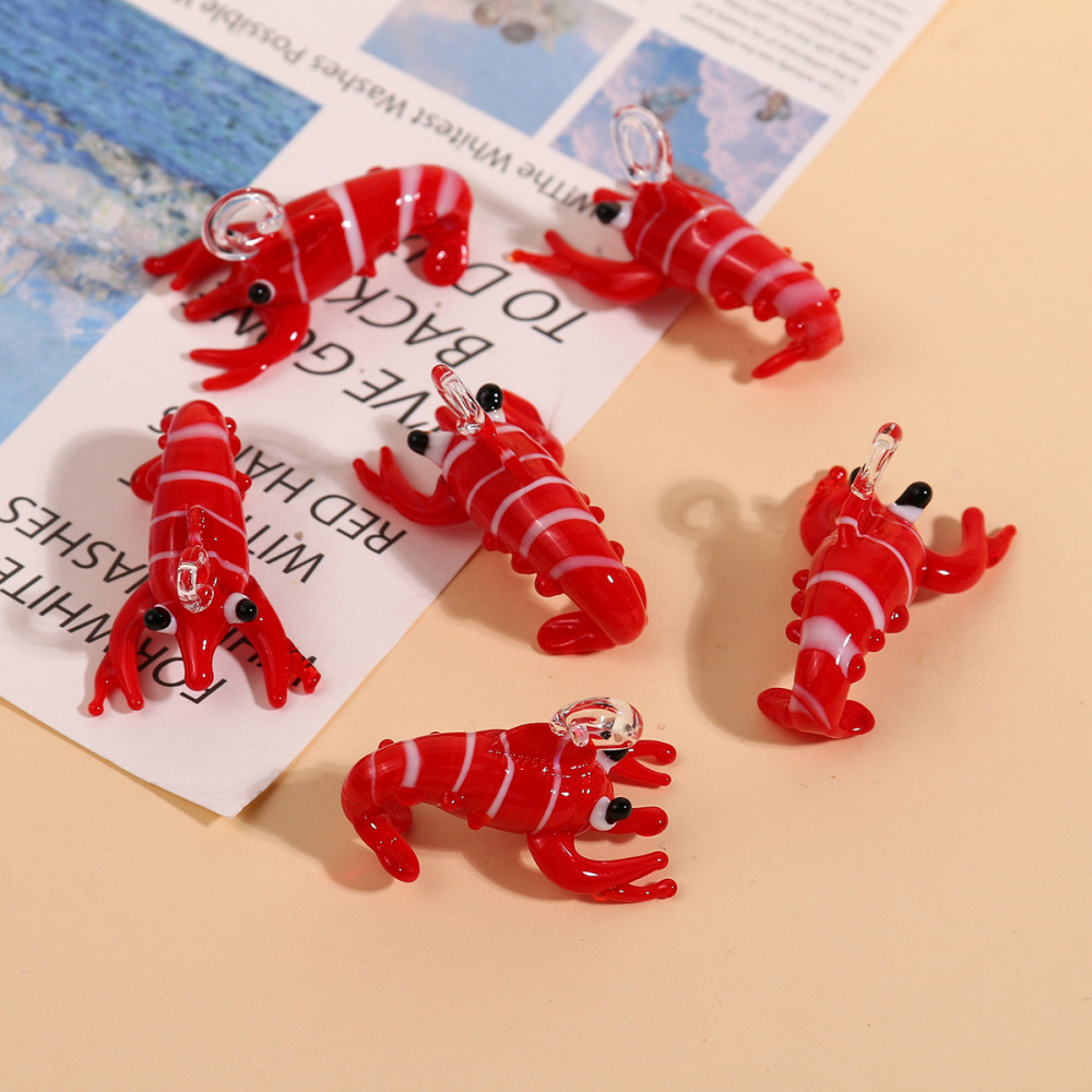 1 Pendentif En Verre De Homard Vif Pour Bijoux À Faire Soi-Même Image2