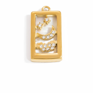 Pendentifs Rétro En Acier Inoxydable Étanche Couleur Or À Faire Soi-Même h5 Image5