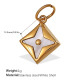 Pendentif coquillage blanc en or