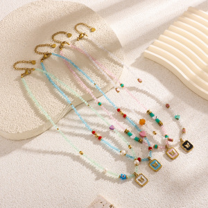 Colliers Pendentifs Pour Femmes En Acier Inoxydable Imperméable Avec Perles Papillon Exquises h5 Image3