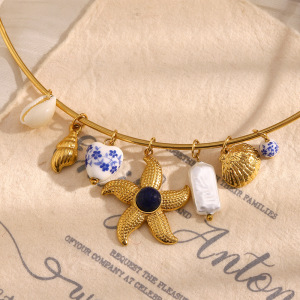 Collier Ras Du Cou De Luxe En Acier Inoxydable Imperméable, Motif Étoile De Mer, À Faire Soi-Même h5 Image3