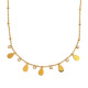 Collier de perles à clip en zircon en forme de larme - Or 