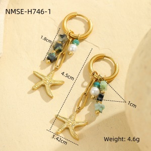 Boucles D'Oreilles Pendantes Pour Femme, Motif Tortue, Collection Romantique, En Acier Inoxydable, Couleur Or, Étanches. h5 Image2