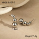 Quatre perles rondes couleur acier Image2