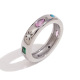 Bague géométrique en forme de larme rectangulaire en zircon - diamant couleur acier/numéro 6 Image4