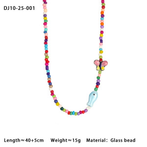 Colliers De Perles En Verre Colorées Pour Femmes h5