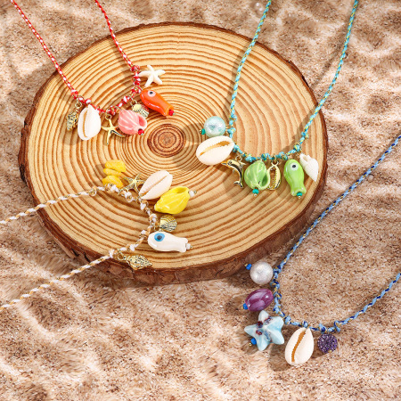 Colliers pendentifs en alliage de céramique océanique