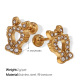 Boucles d'oreilles à tige en or et diamants blancs Image11