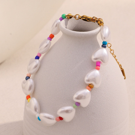 Colliers De Perles En Acrylique Pour Femmes, Série Romantique, Sweet Heart 2