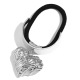 Corde à cheveux avec pendentif en forme de cœur et texture - Acier Image10
