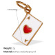 Pendentif goutte d'huile rouge en or Image18