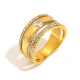 Bague multicouche en zircon - or - taille 6 Image9