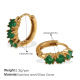 Petites boucles d'oreilles en or et pierre verte Image8