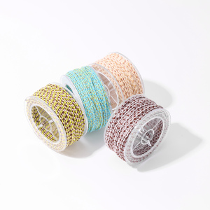 1 Bobine De Fil De Coton Tricoté Coloré De 15 Mètres, Série Diy, Cordons Pour Bijoux h5 Image4
