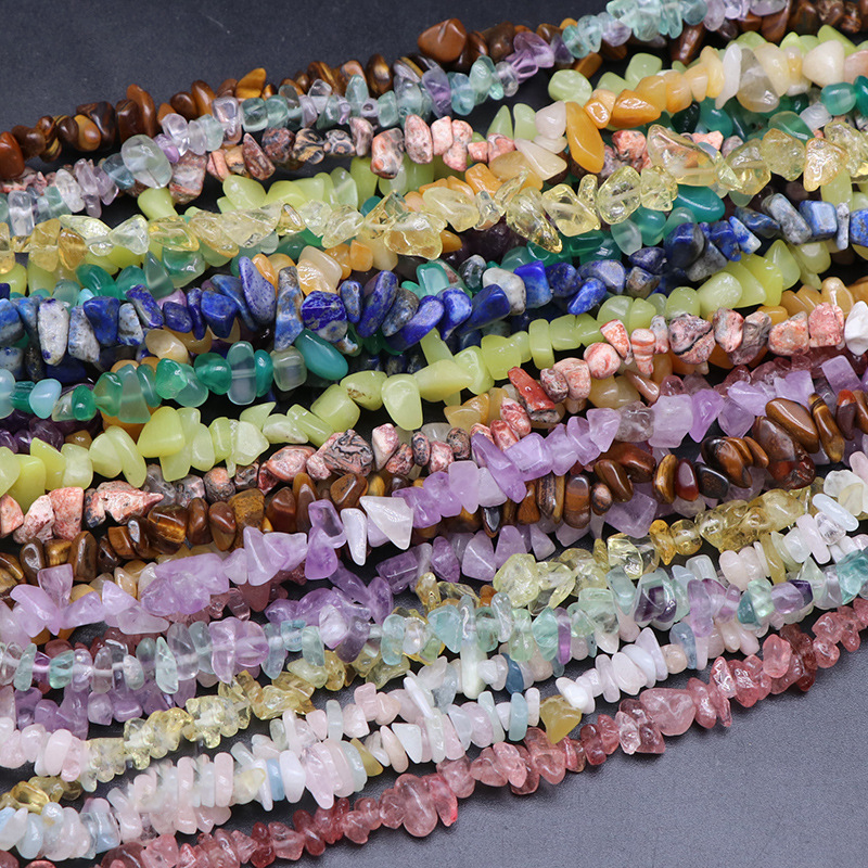 1 Chaîne De Perles De Bijoux En Pierre Naturelle De Gravier De Cristal De Forme Décontractée (Taille Des Perles : 3-5 Mm/5-8 Mm) Image4