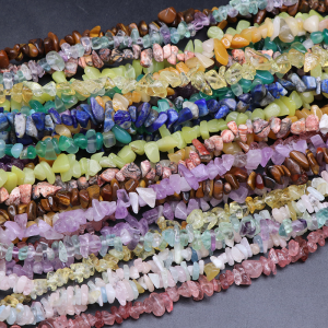 1 Chaîne De Perles De Bijoux En Pierre Naturelle De Gravier De Cristal De Forme Décontractée (Taille Des Perles : 3-5 Mm/5-8 Mm) h5 Image4