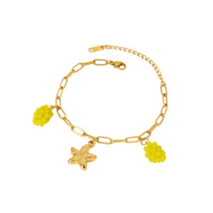 Bracelets À Breloques Pour Femmes, Collection Simple, En Acier Inoxydable, Étanches, Couleur Or h5 Image5