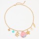 Collier coquille Saint-Jacques rose 