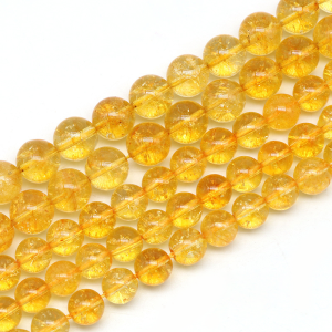 1 Chaîne De Perles De Bijoux En Cristal De Pierres Naturelles De Citrine Annulaire Classique h5 Image3