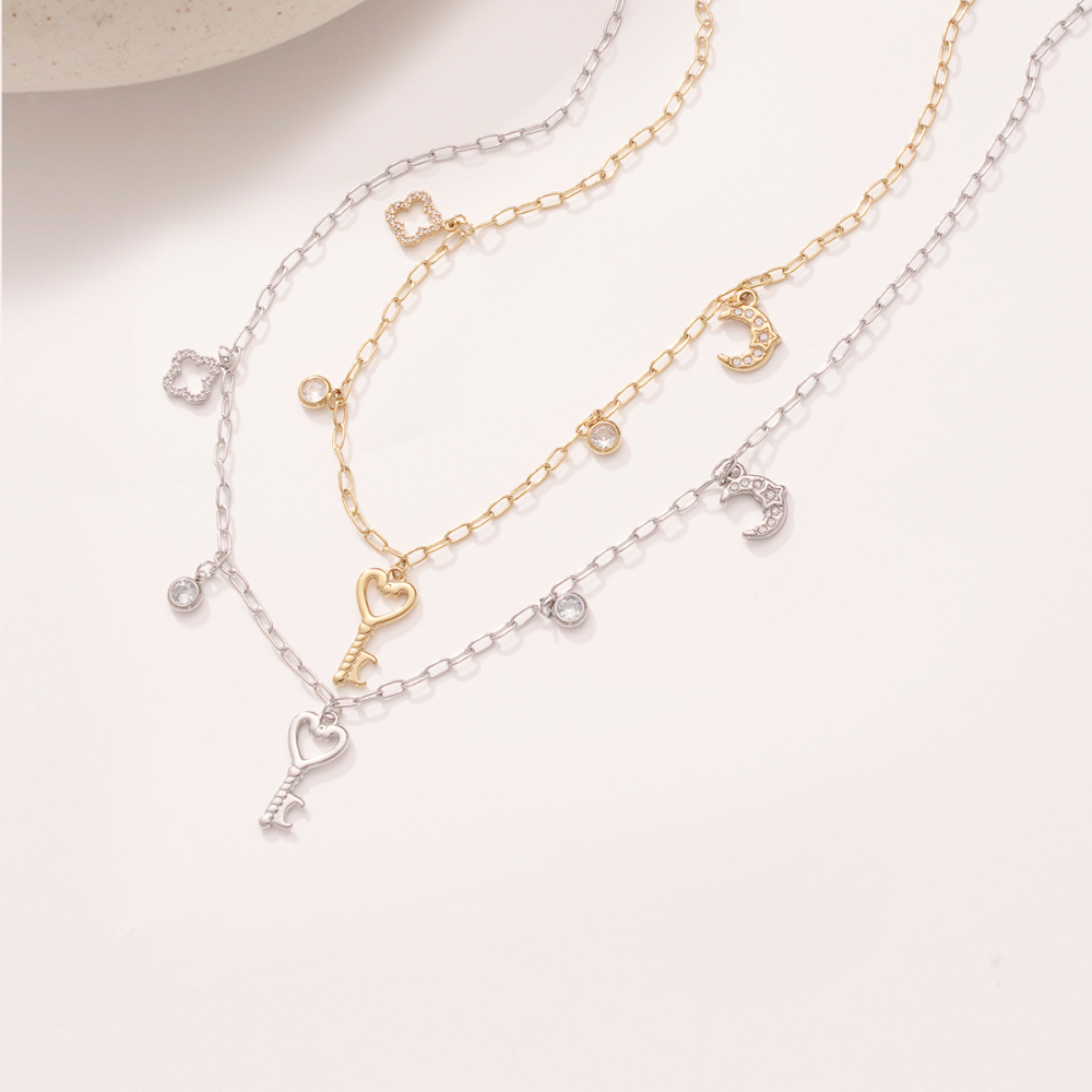 Colliers Pendentifs Pour Femmes Designable Heart Locker En Acier Inoxydable Étanche Couleur Or Image3