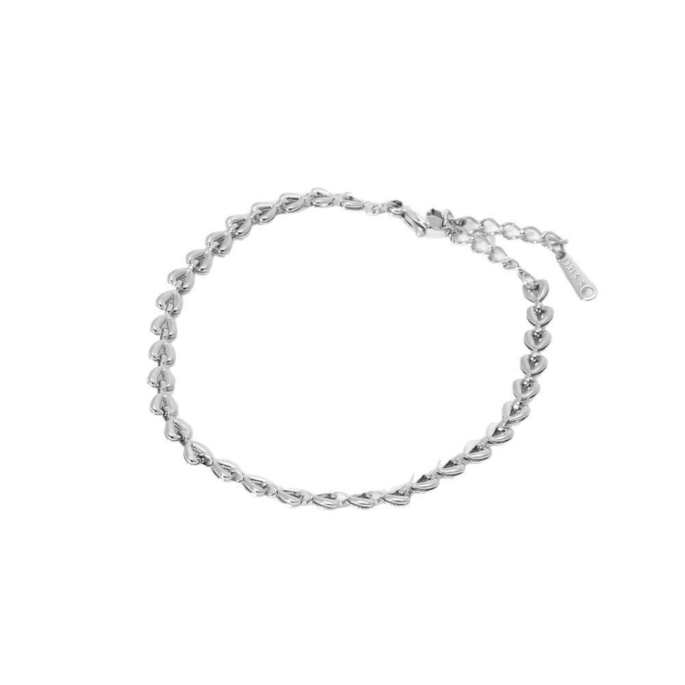 Bracelet Unisexe Simple Series Daily Heart En Acier Inoxydable Étanche Couleur Or Image5