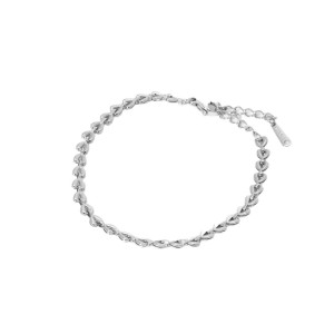 Bracelet Unisexe Simple Series Daily Heart En Acier Inoxydable Étanche Couleur Or h5 Image5