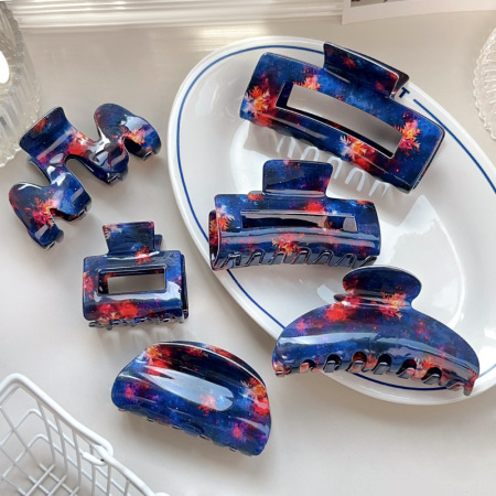 1 Paire De Pinces À Cheveux En Pvc Pour Femme, Série Simple, Décontractées, Couleurs Mélangées
