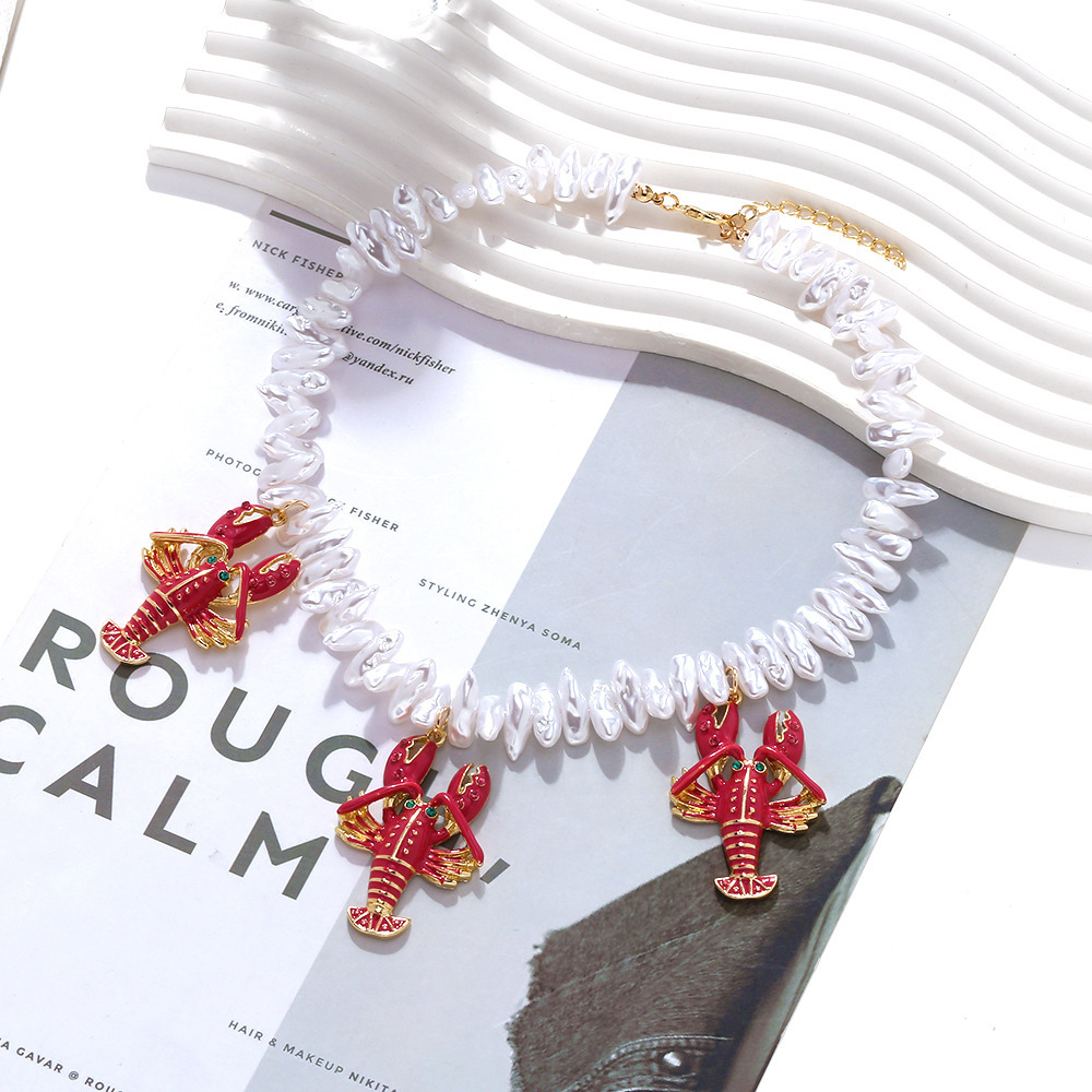 Colliers À Pendentif Homard En Alliage Pour Les Vacances Image4