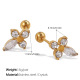 Boucles d'oreilles en cristal doré Image6