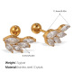 Boucles d'oreilles en cristal doré Image4