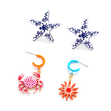 Ensembles de boucles d'oreilles en alliage océanique