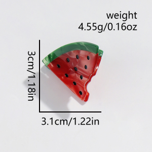Feuille D'Acétate Imitation Fruits Mignons De La Série Simple - Pinces À Cheveux Pour Femmes h5 Image2