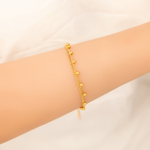 Bracelets À Maillons Étanches En Acier Inoxydable Doré, Collection Simple Series Daily Diy Pour Femmes h5 Image5