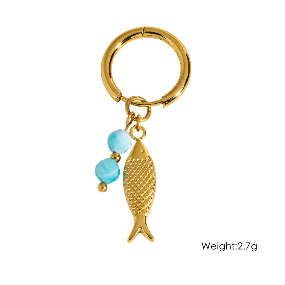 Boucles D'Oreilles Pendantes Pour Femme Daily Turtle En Acier Inoxydable Étanche, Collection Romantique (1 Pièce).