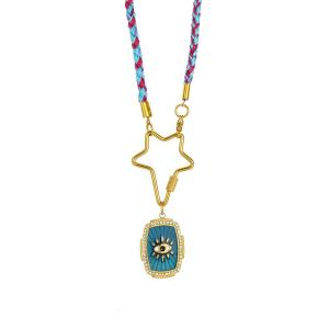 Colliers Pendentifs Pour Femmes Opulent Eye En Acier Inoxydable Étanche Couleur Or h5