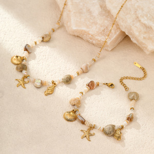 Colliers Pour Femmes Avec Pendentif Sur Le Thème De L'Océan, Style Complexe Hôtelier h5 Image3