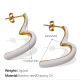 Boucles d'oreilles en or et huile blanche Image3