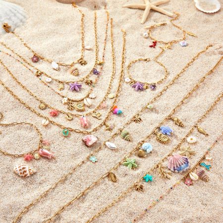Colliers pour femmes avec pendentif sur le thème de l'océan, style complexe hôtelier