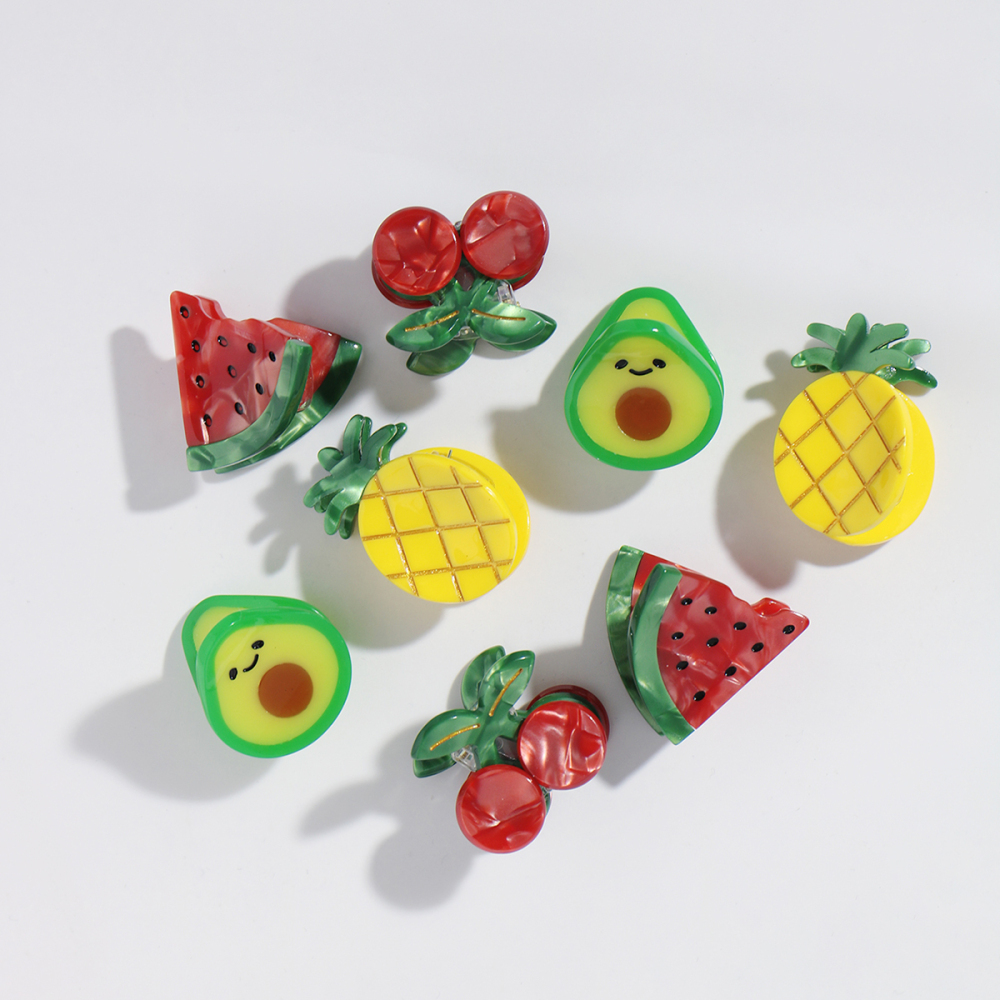 Feuille D'Acétate Imitation Fruits Mignons De La Série Simple - Pinces À Cheveux Pour Femmes Image3