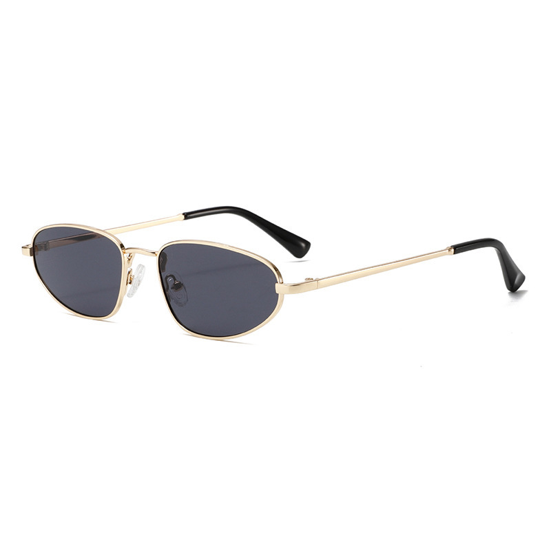 1 Paire De Lunettes De Soleil Décontractées En Métal Pour Femmes, Série Simple 