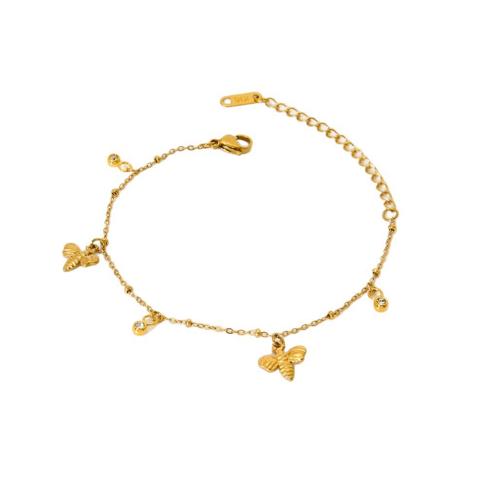 Bracelets Pour Femmes En Acier Inoxydable Étanches Avec Papillon Coloré Et Tendance Image5