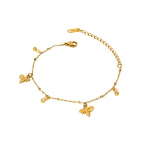Bracelets Pour Femmes En Acier Inoxydable Étanches Avec Papillon Coloré Et Tendance h5 Image5