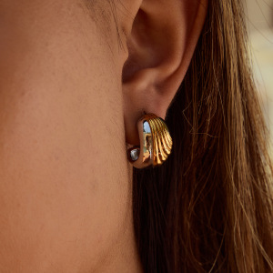Boucles D'Oreilles Clous Géométriques Simples En Acier Inoxydable Imperméable De Couleurs Assorties h5 Image2